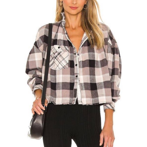 Free People Emily Plaid Top - Picture 1 of 8
